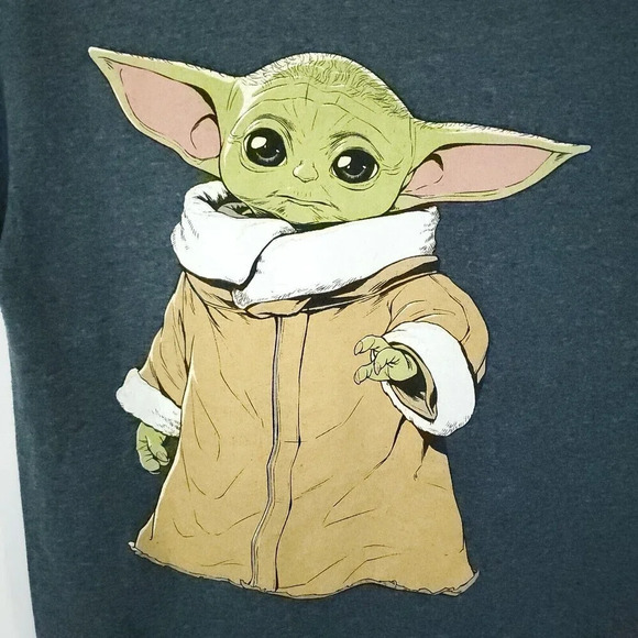 Stars Wars The Mandalorian The Child Womens T-shirt Size Small Gray Short Sleeve - Picture 4 of 10